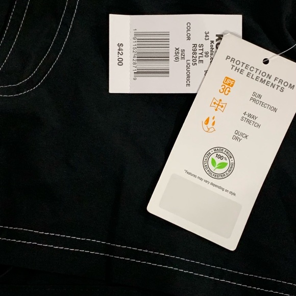 ZeroXposur Woven Board Swim Shorts Size XS (6) Black NWT Quick Dry Sun Smart - Picture 6 of 7